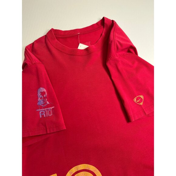 Vintage Nike R10 Ronaldinho Barcelona Football Tee XL - Picture 3 of 6